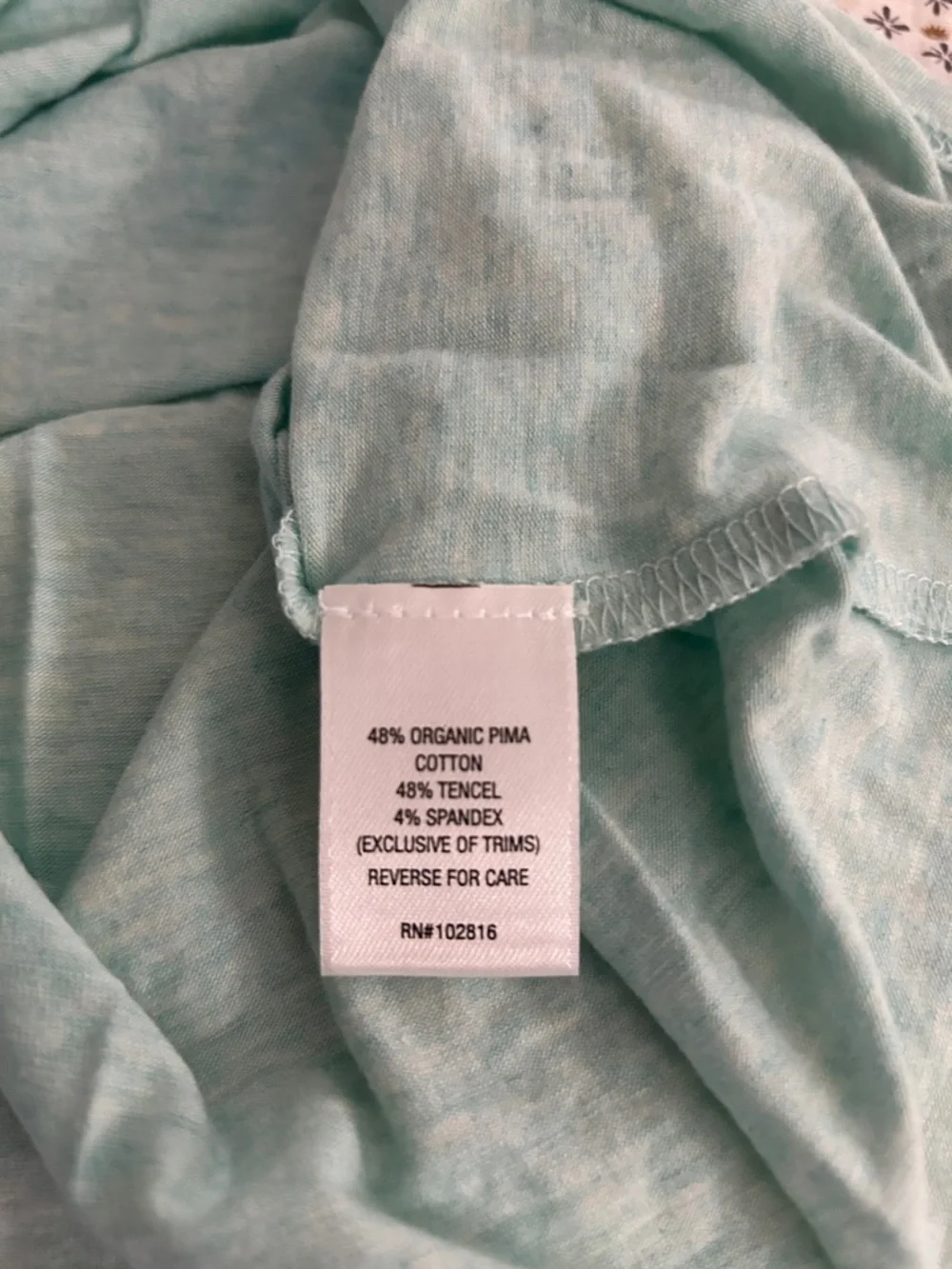 Garnet Hill Mint Color Lightweight Scoop Neck Tee - Picture 5 of 7
